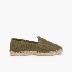 Espadrillas in Twill Taglie grandi  34-45 Kaki