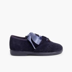 Inglesini bambini scamosciati Blu