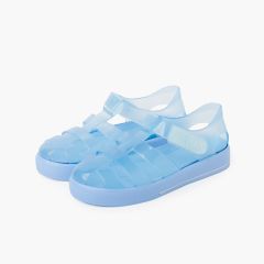Sandali Ragnetti con suola adesiva colorata Cielo Blu