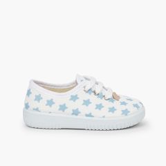 SCARPE TIPO SNEAKERS CON STELLE Cielo Blu