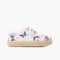 Sneakers Farfalle Linguetta Elastica senza Lacci Multicolor