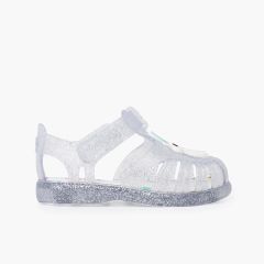 sandali unicorno glitter Striscia adesiva  Bianco
