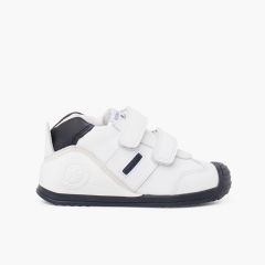 Scarpa Biomeccanica con doppio cinturino aderente Blu