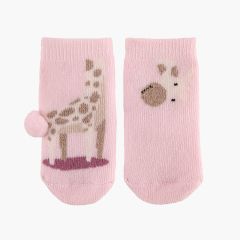 Calzini in spugna Giraffa antiscivolo Rosa