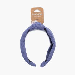Fascia per capelli in velluto a coste Blu reale