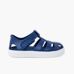 Sandali ragnetti chiusura a strappo tipo sneakers Blu