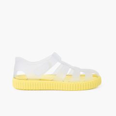 Sandali ragnetti suola colori tipo sneakers Giallo