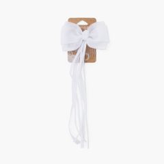 Pettine con fiocco di organza Bianco come la neve