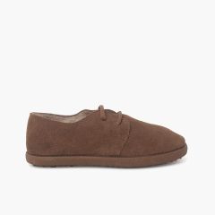 Scarpe blucher stringate con suola in caramello Cammello