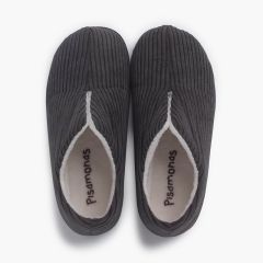 Pantofole Babouche in velluto a coste Grigio