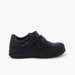 Scarpe back to school punta rinforzata e doppia chiussura a strappo Nero