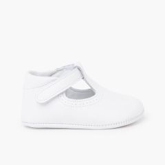 Scarpe occhio di bue chiusura a strappo Bianco