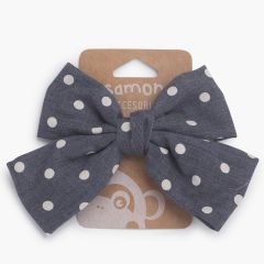 Fermaglio per capelli con disegno a pois Blu