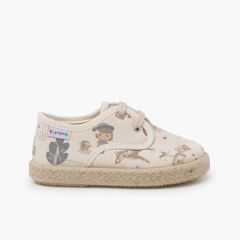 Scarpe sportive suola espadrillas stampa animalier Bambis