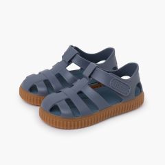 Sandali ragnetti suola stile sneakers caramello Azzurro