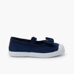 Ballerine elasticizzate e lacci suola tipo sneakers Blu