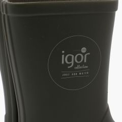 Stivali pioggia bambini suola beige Kaki