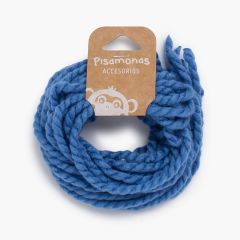 Lacci sottili in lana per capelli Blu reale
