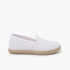 Espadrillas eleganti lino bambini Bianco