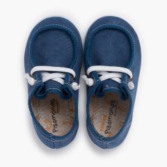 Scarpe da barca wallaby suola sottile lacci elastici Blu