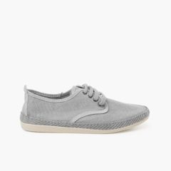Sneakers casual grandi dimensioni tela lavata Nebbia