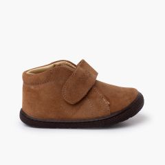Stivaletti barefoot pelle scamosciata bambini Taupe
