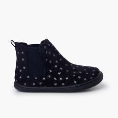 Stivaletti barefoot elastici e stelle Blu