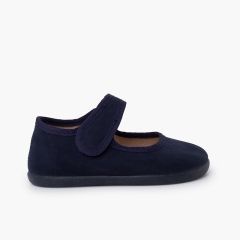 Ballerine con cinturino barefoot serratex chiusura strappo Blu