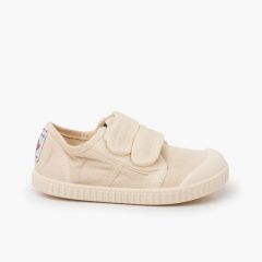 Sneakers tela barefoot wide suola colorata Avorio