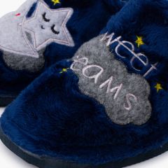 Pantofole zoccoli pelo luna taglie grandi Blu