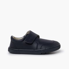 Scarpe Scuola Barefoot Bambino Punta Rinforzata Blu