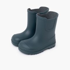 Stivali pioggia barefoot wide tipo Chelsea Grigio petrolio