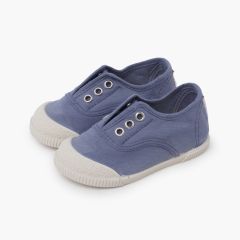 Scarpe barefoot in tela senza lacci Azzurro