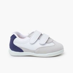 Scarpe sportive minimaliste tallone colorato Blu jeans