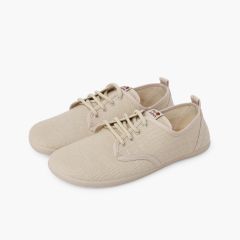 Blucher barefoot lino lacci taglie grandi Ecru