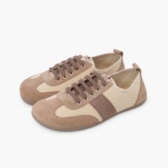 Sneakers barefoot tela e pelle scamosciata taglie grandi Terra