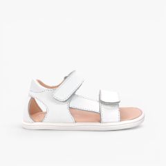 Sandali barefoot primi passi fascia laterale Bianco