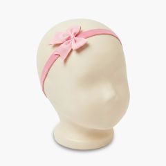 Cerchietto elastico bebè fiocco medio Rosa Francia