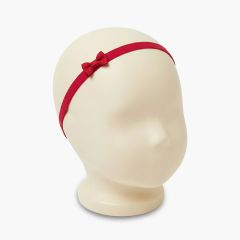 Cerchietto elastico bebè fiocco piccolo Bordeaux