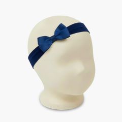 Cerchietto elastico turbante fiocco Blu