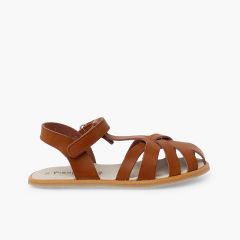 Sandali chiusi barefoot pelle nappa Cuoio