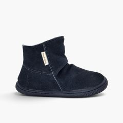 Stivali barefoot effetto stropicciato Blu