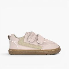 Sneakers barefoot effetto nabuk decorazione laterale Rosa