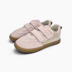 Sneakers barefoot effetto nabuk decorazione laterale Rosa