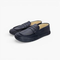 Mocassini scolastici barefoot bambini Blu