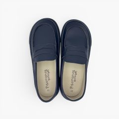 Mocassini scolastici barefoot bambini Blu
