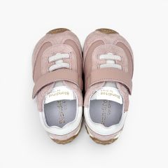 Sneakers Blanditos suola dentellata elastici e cinturino a strappo Rosa