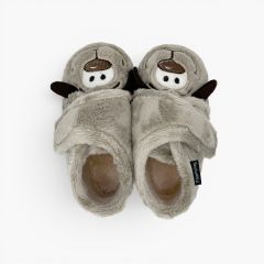 Pantofole a stivaletto cagnolino bambini Taupe