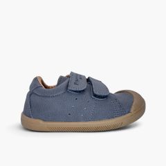 Sneakers morbide barefoot effetto nabuk Azzurro