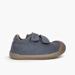 Sneakers morbide barefoot effetto nabuk Azzurro